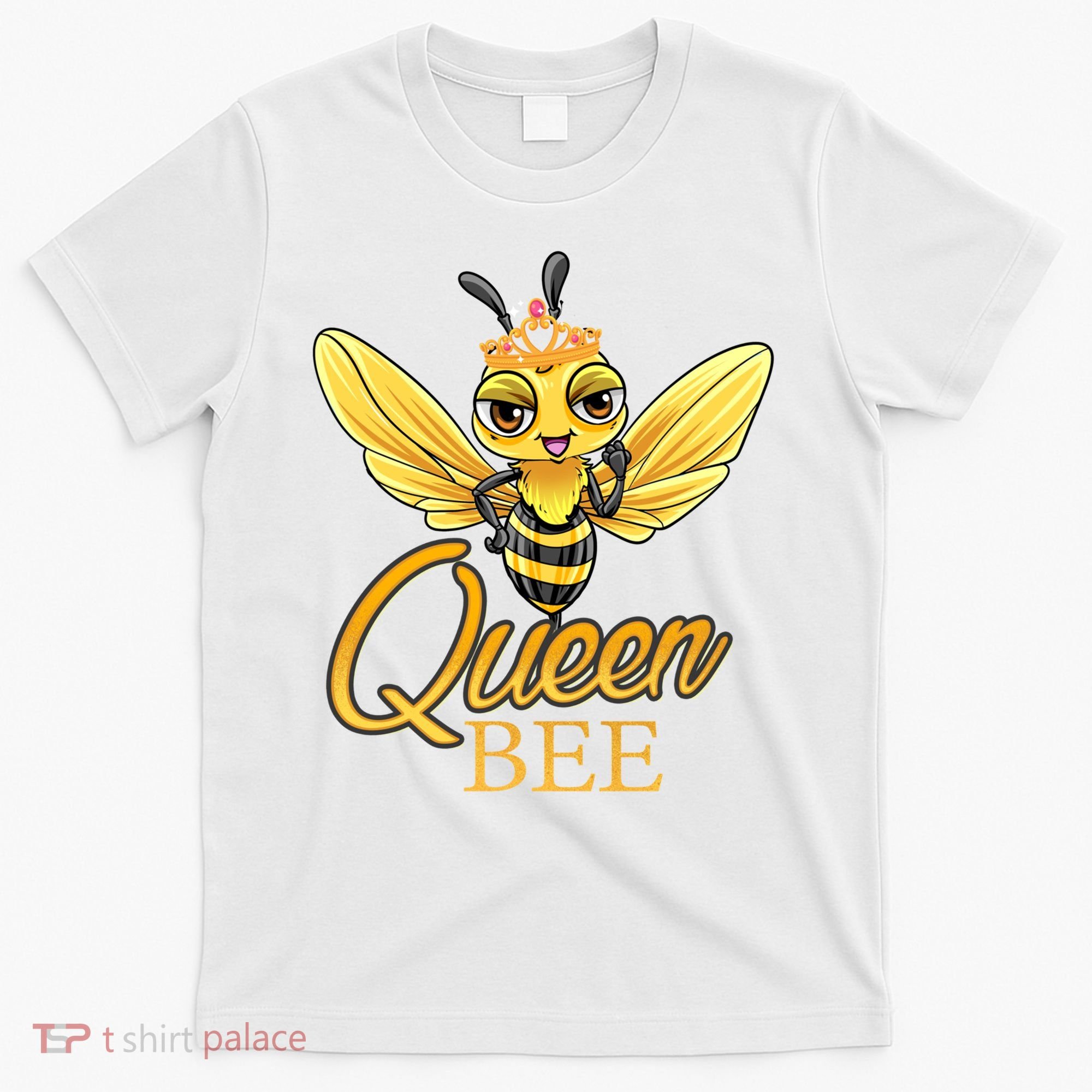 Queen Bee Crown Women Girls Honey Bee Hive Beekeeping Cool Gift T-Shirt