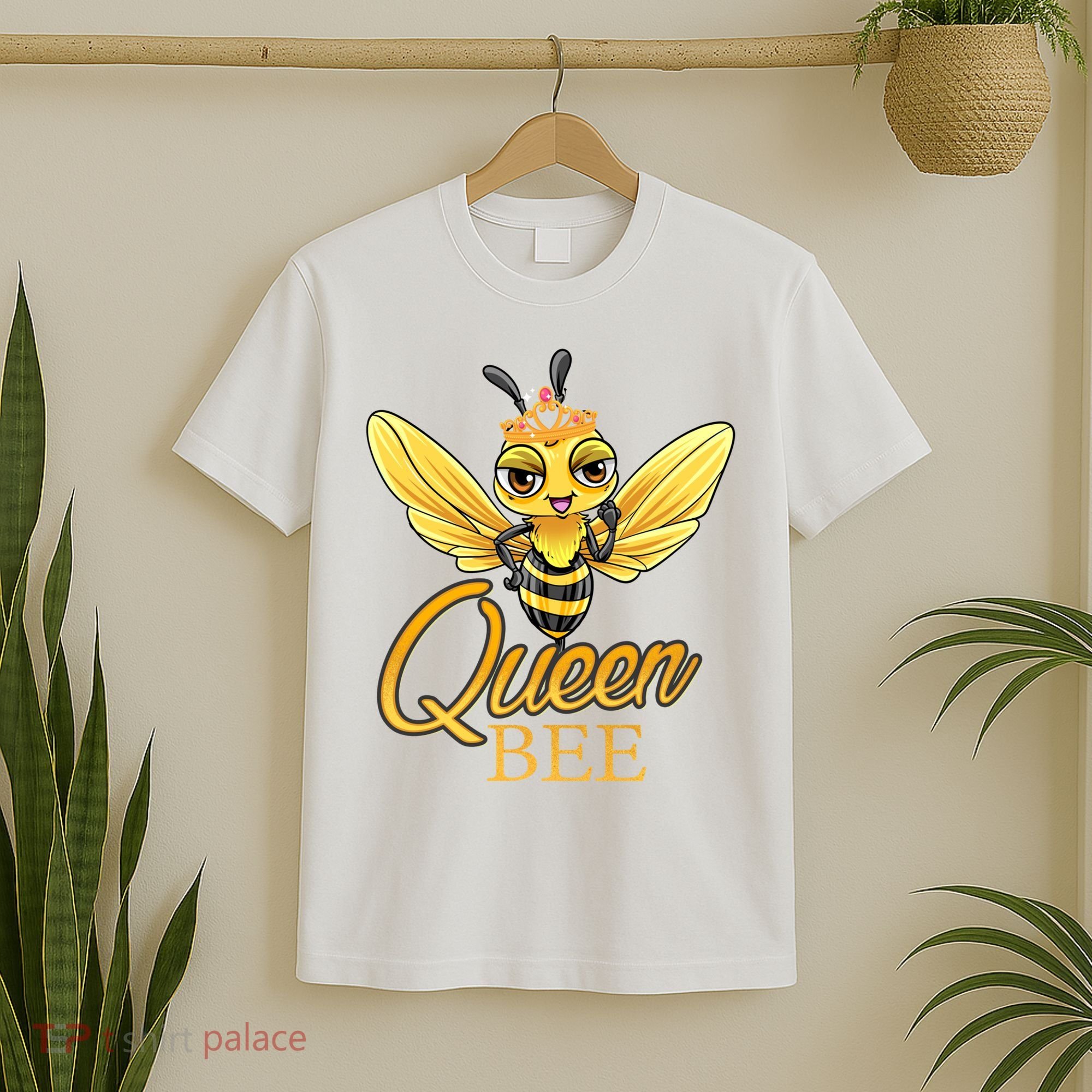 Queen Bee Crown Women Girls Honey Bee Hive Beekeeping Cool Gift T-Shirt