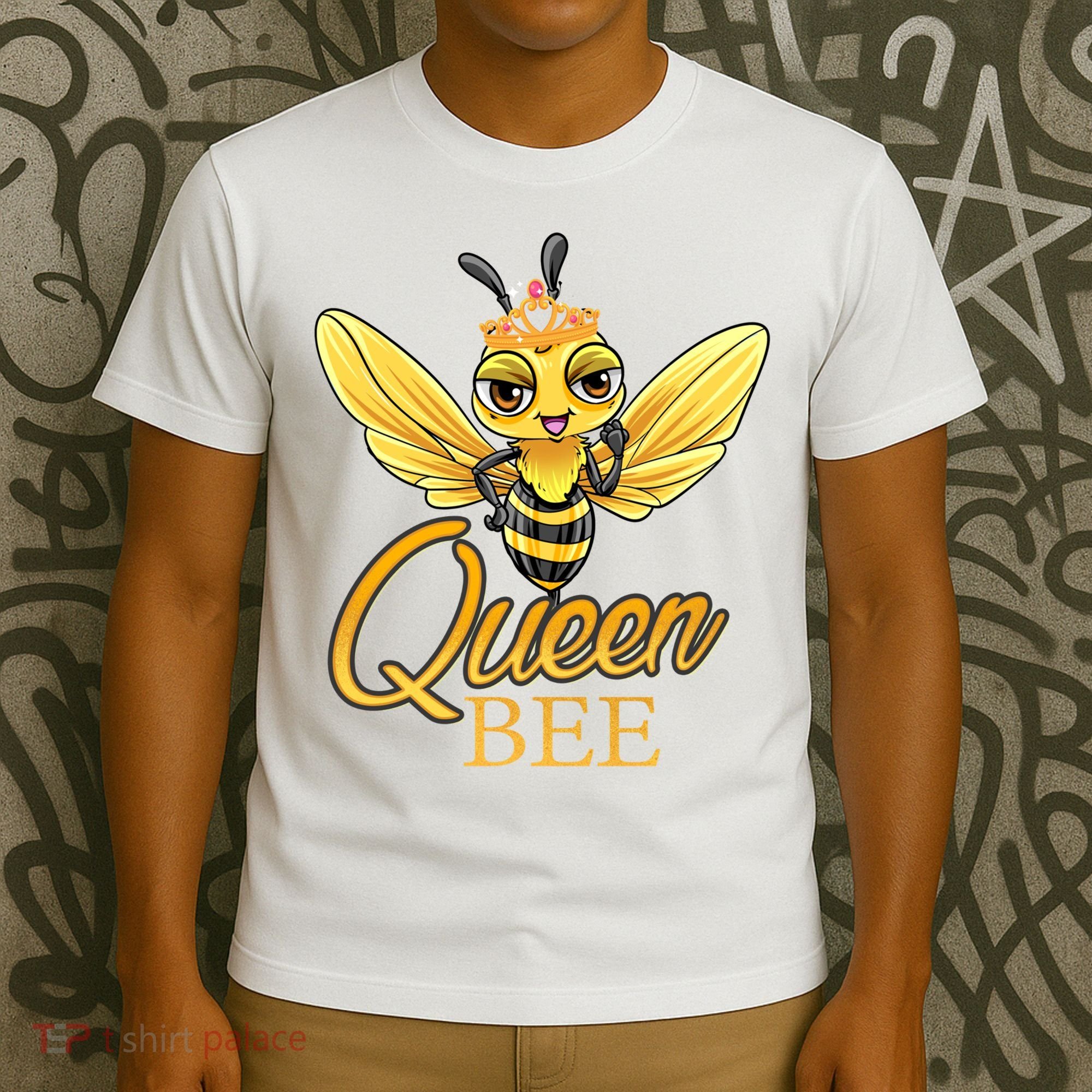 Queen Bee Crown Women Girls Honey Bee Hive Beekeeping Cool Gift T-Shirt