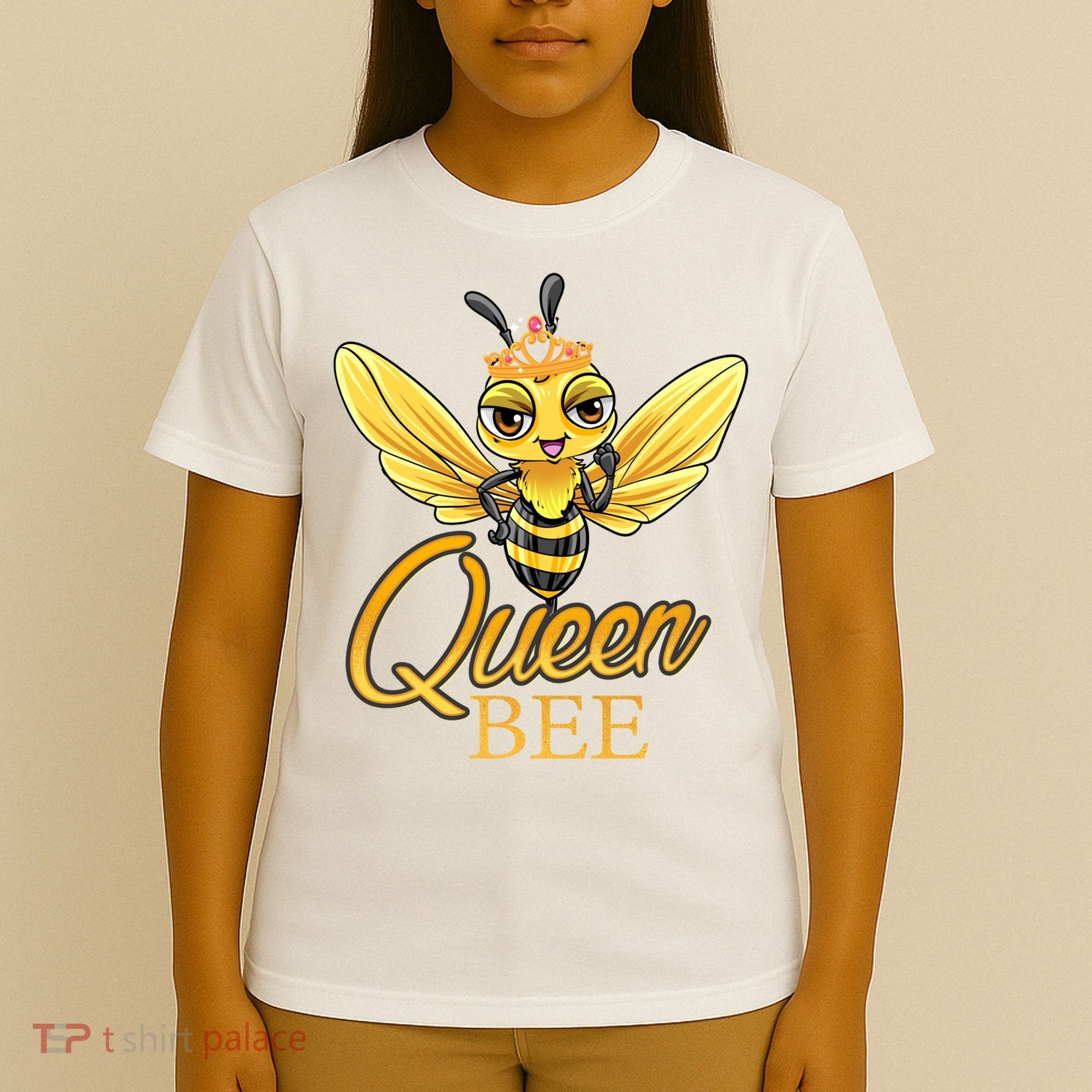 Queen Bee Crown Women Girls Honey Bee Hive Beekeeping Cool Gift T-Shirt