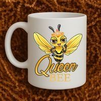 Queen Bee Crown Women Girls Honey Bee Hive Beekeeping Cool Gift Coffee Mug thumb 2