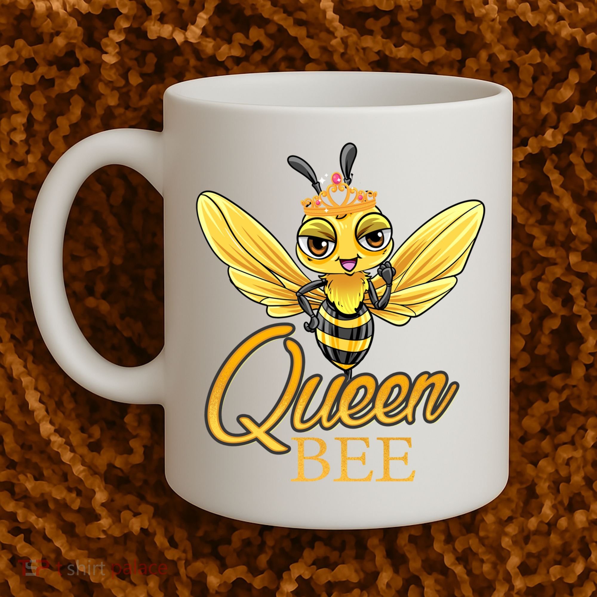 Queen Bee Crown Women Girls Honey Bee Hive Beekeeping Cool Gift Coffee Mug