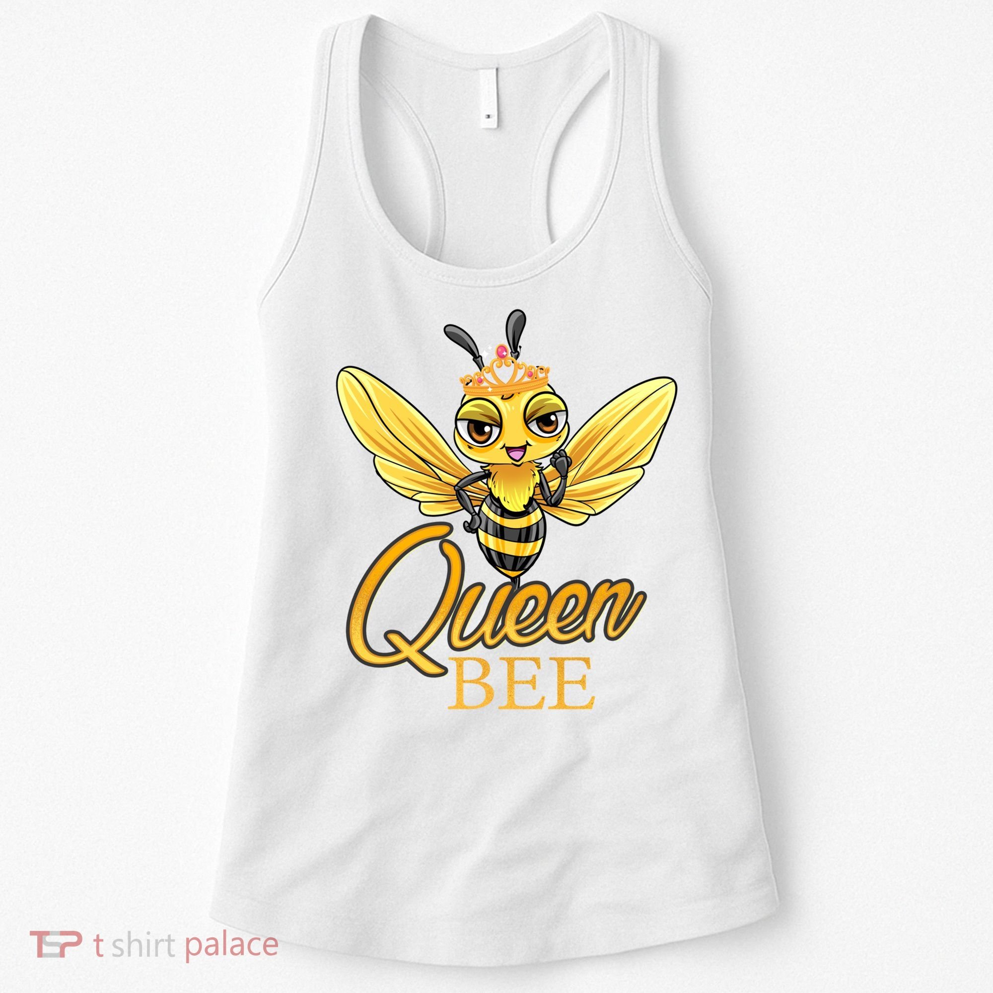 Queen Bee Crown Women Girls Honey Bee Hive Beekeeping Cool Gift Women's Tank Top