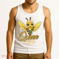 Queen Bee Crown Women Girls Honey Bee Hive Beekeeping Cool Gift Tank Top thumb 3