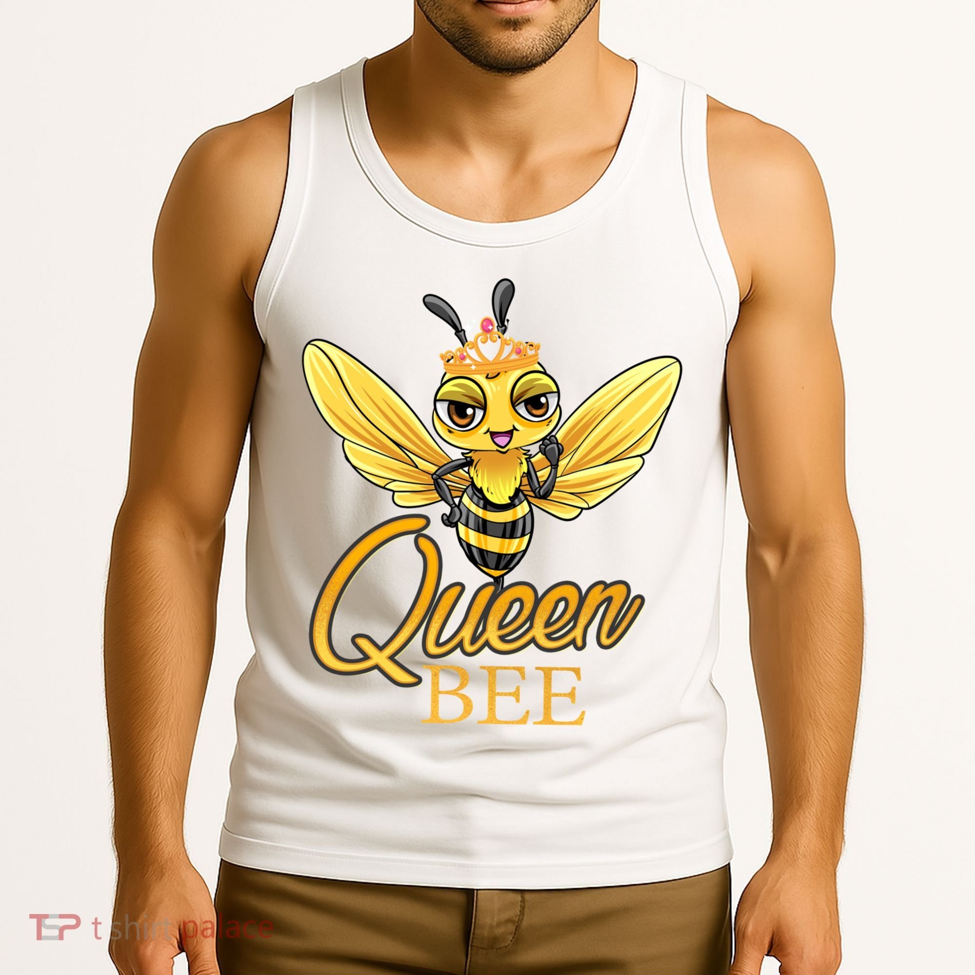 Queen Bee Crown Women Girls Honey Bee Hive Beekeeping Cool Gift Tank Top