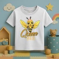 Queen Bee Crown Women Girls Honey Bee Hive Beekeeping Cool Gift Toddler T-Shirt thumb 3