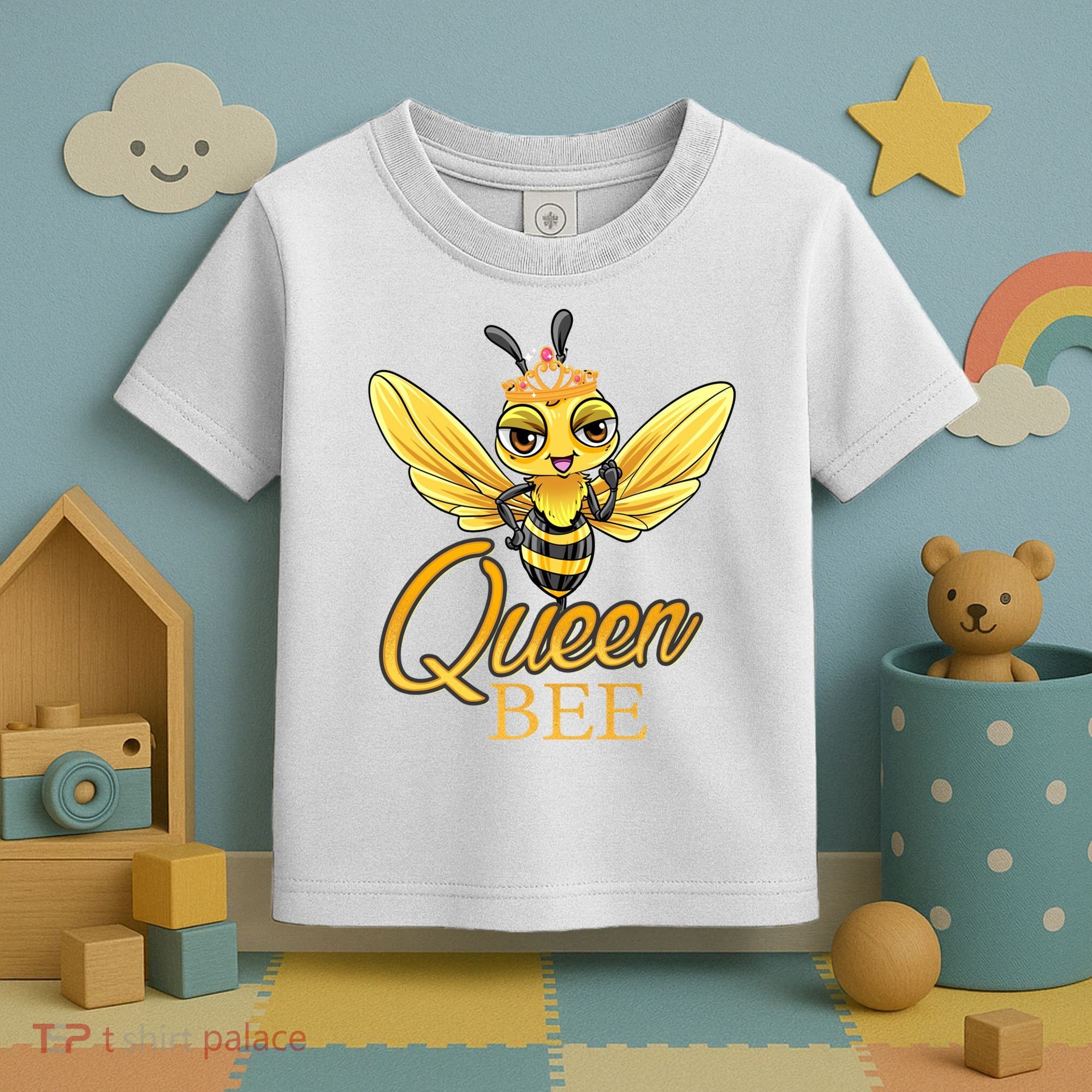 Queen Bee Crown Women Girls Honey Bee Hive Beekeeping Cool Gift Toddler T-Shirt