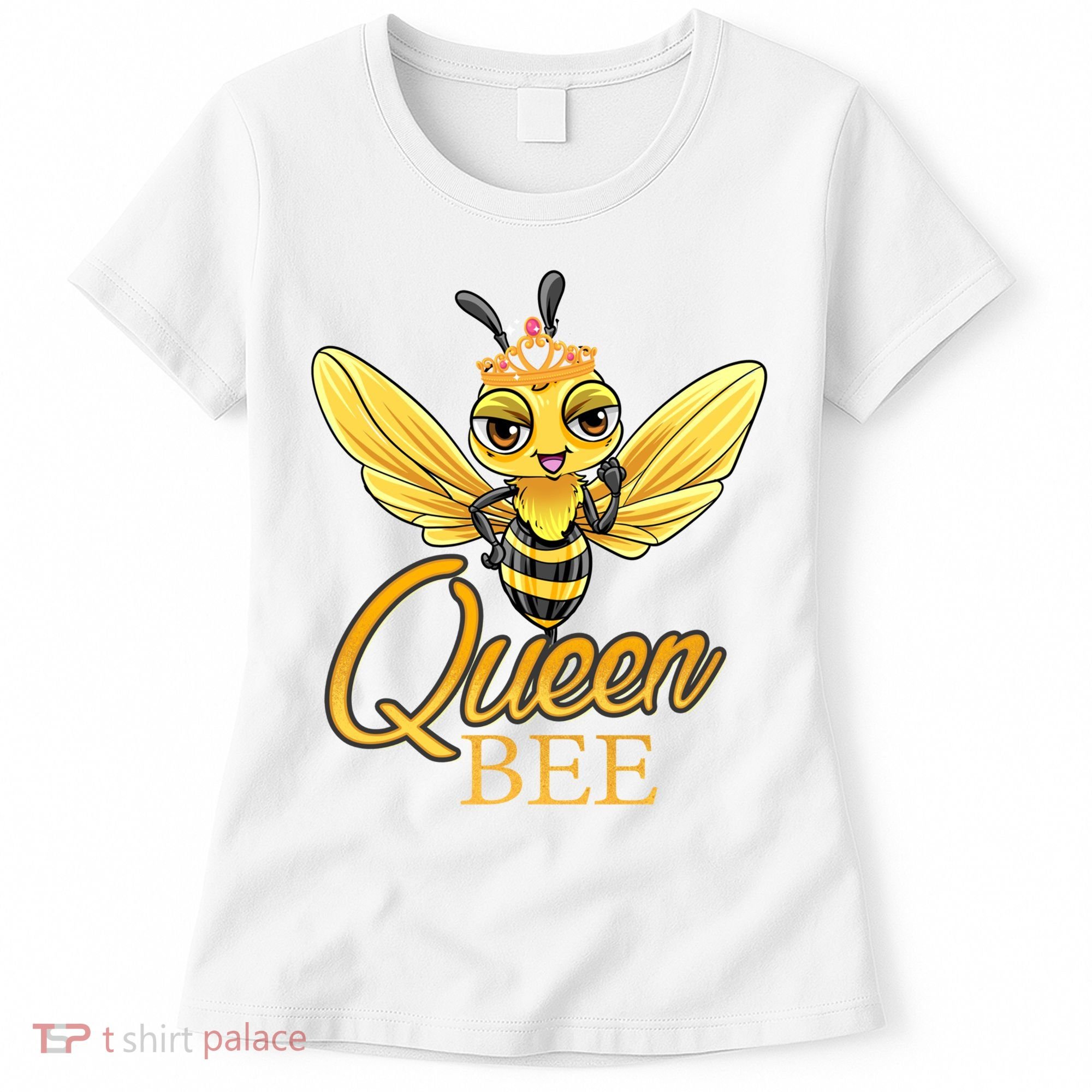 Queen Bee Crown Women Girls Honey Bee Hive Beekeeping Cool Gift Women's T-Shirt