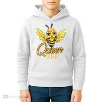 Queen Bee Crown Women Girls Honey Bee Hive Beekeeping Cool Gift Kids Hoodie thumb 4
