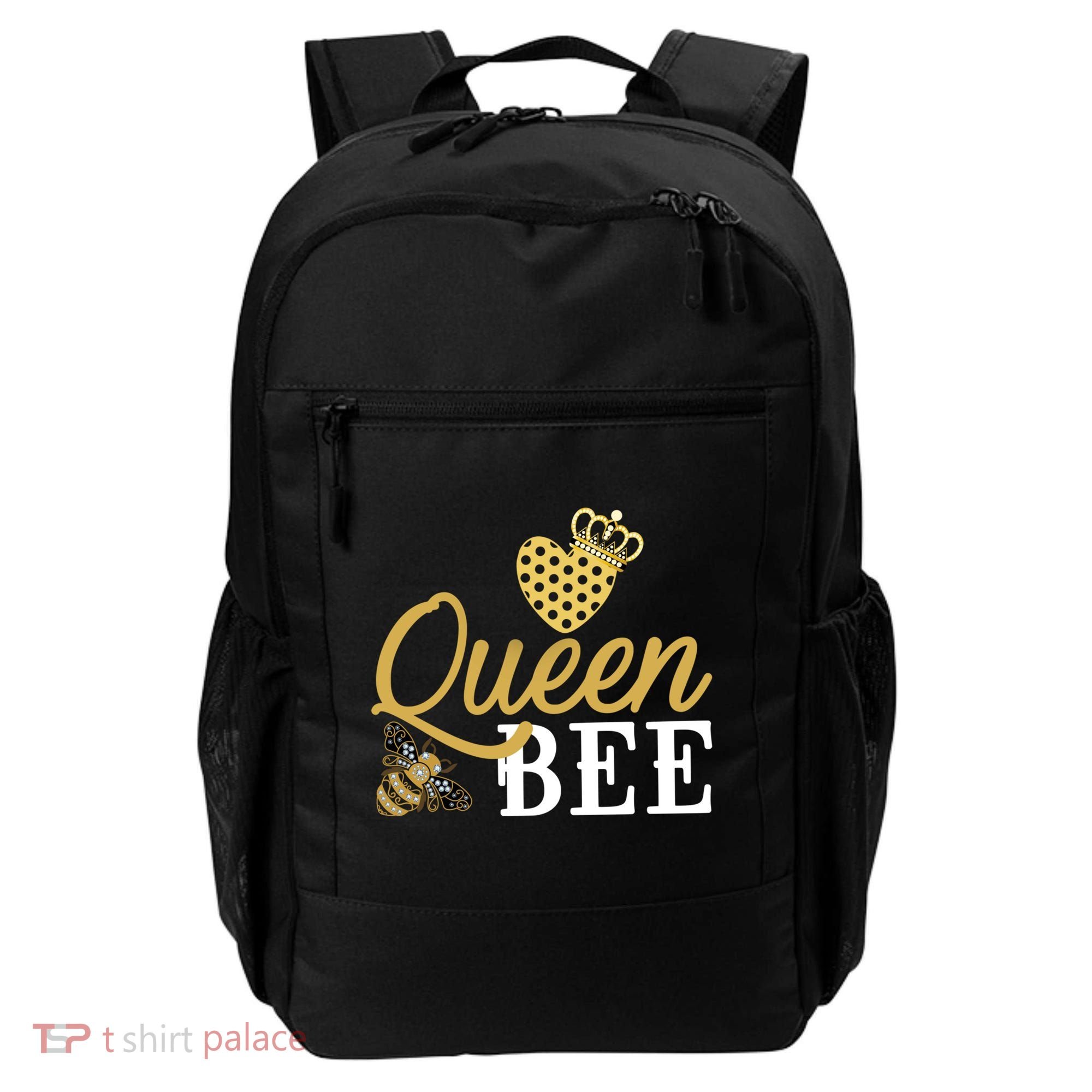 Queen Bee Crown Gift Beekeeper Valentine's Day Funny Gift Backpack