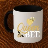Queen Bee Crown Gift Beekeeper Valentine's Day Funny Gift Coffee Mug thumb 2