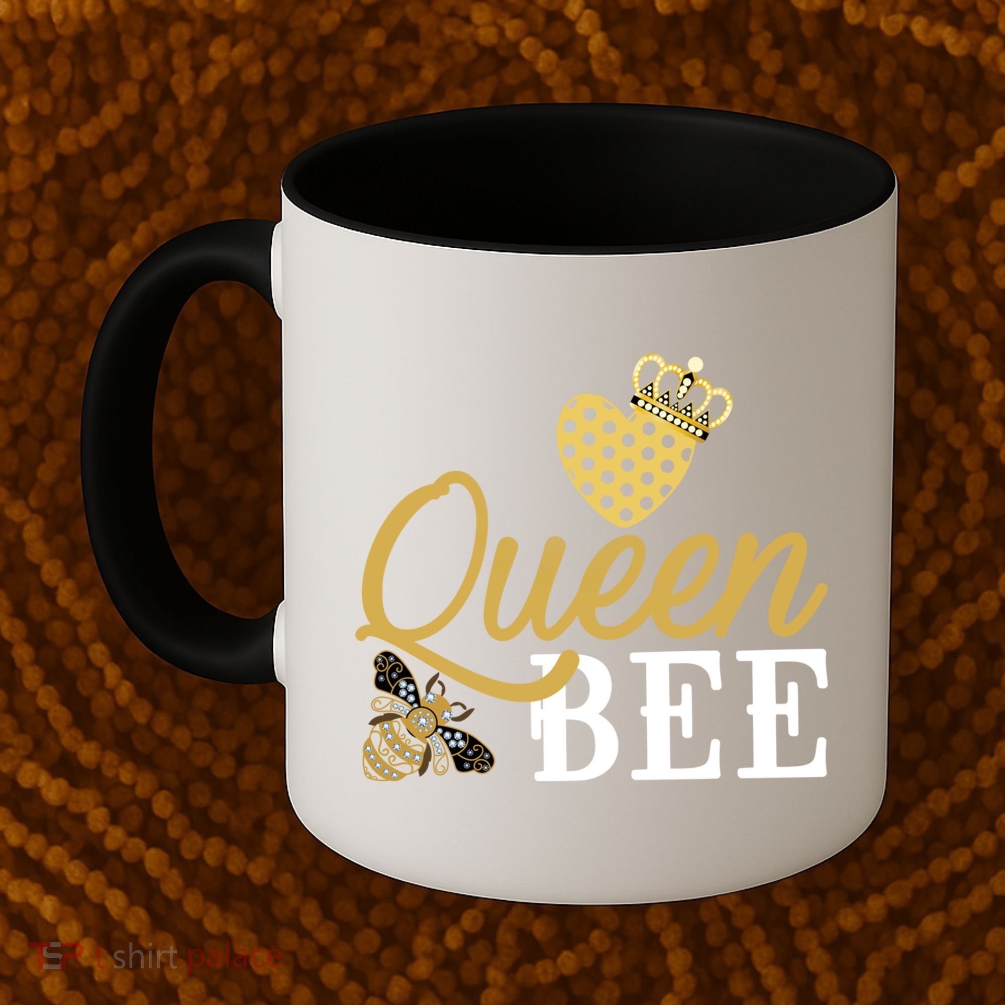 Queen Bee Crown Gift Beekeeper Valentine's Day Funny Gift Coffee Mug