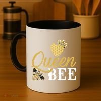 Queen Bee Crown Gift Beekeeper Valentine's Day Funny Gift Coffee Mug thumb 4
