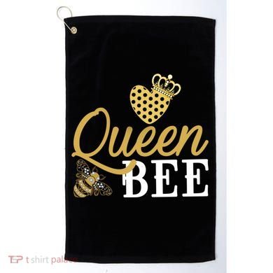 Queen Bee Crown Gift Beekeeper Valentine's Day Funny Gift Golf Towel