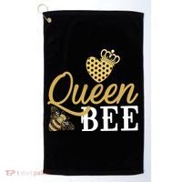 Queen Bee Crown Gift Beekeeper Valentine's Day Funny Gift Golf Towel thumb 0