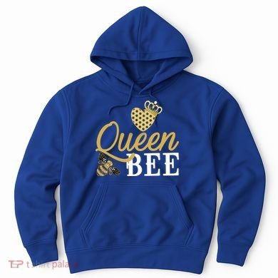 Queen Bee Crown Gift Beekeeper Valentine's Day Funny Gift Hoodie