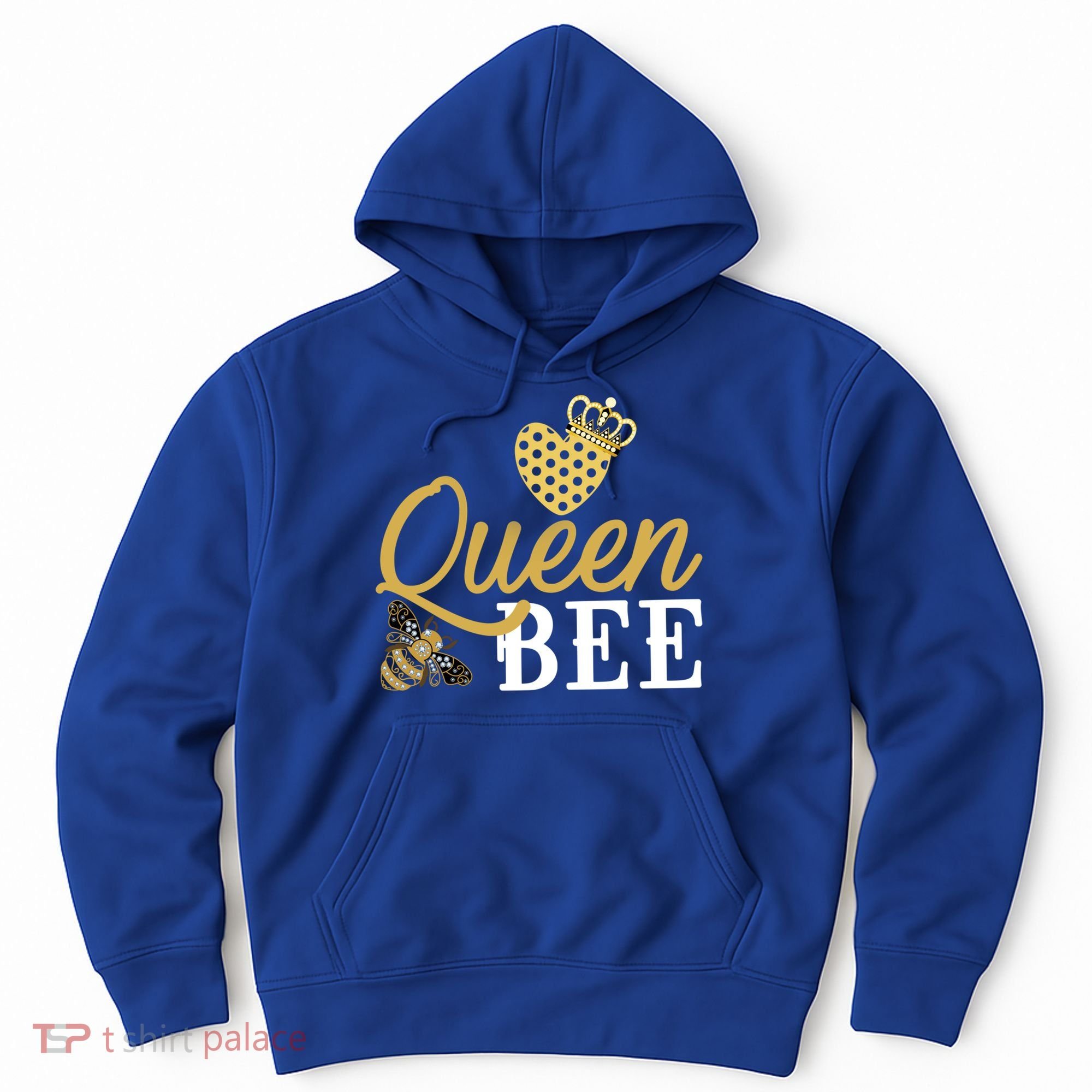 Queen Bee Crown Gift Beekeeper Valentine's Day Funny Gift Hoodie
