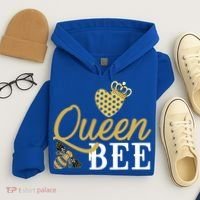Queen Bee Crown Gift Beekeeper Valentine's Day Funny Gift Hoodie thumb 4