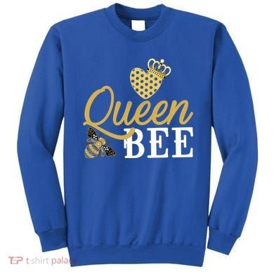 Queen Bee Crown Gift Beekeeper Valentine's Day Funny Gift Sweatshirt