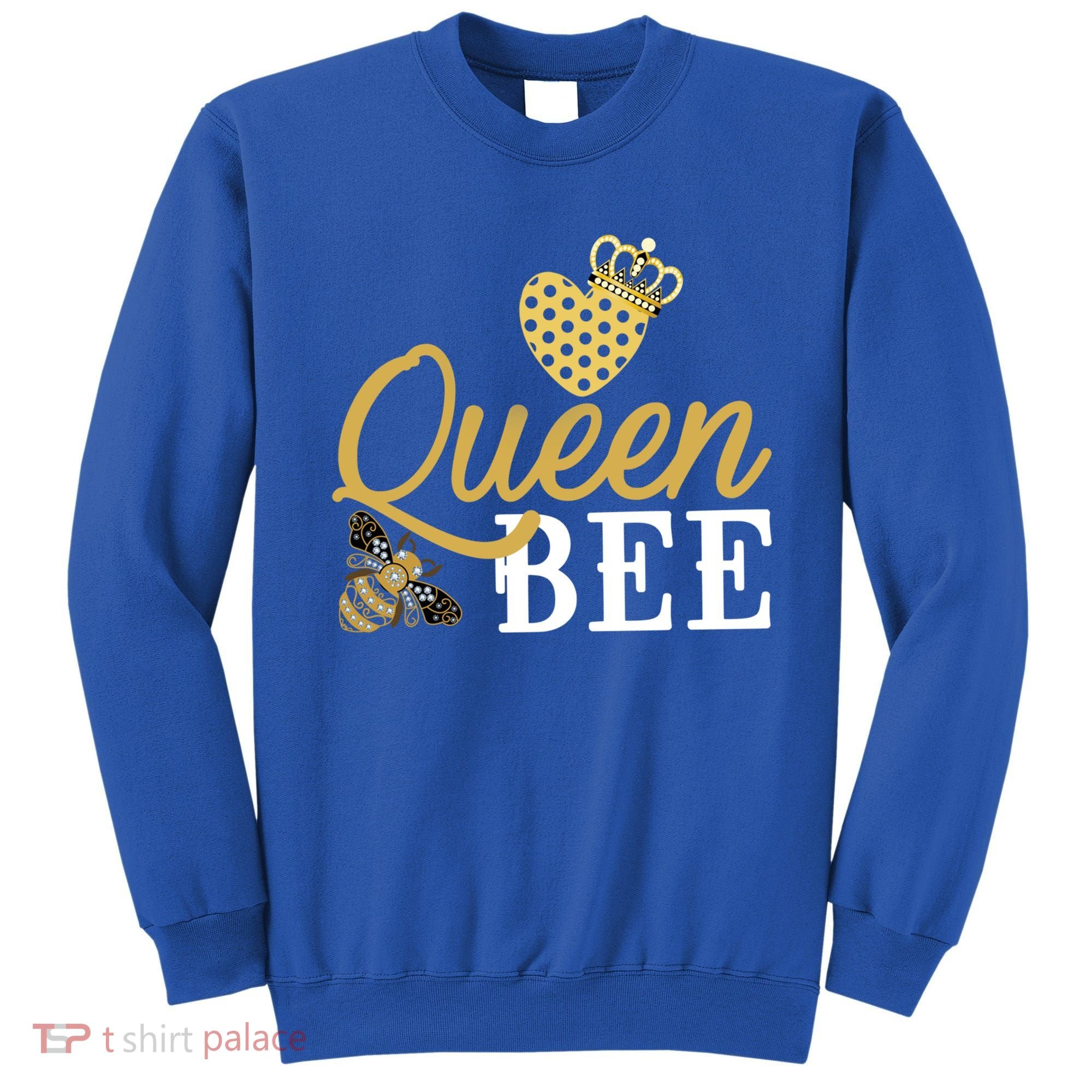 Queen Bee Crown Gift Beekeeper Valentine's Day Funny Gift Sweatshirt