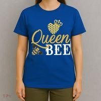 Queen Bee Crown Gift Beekeeper Valentine's Day Funny Gift T-Shirt thumb 4