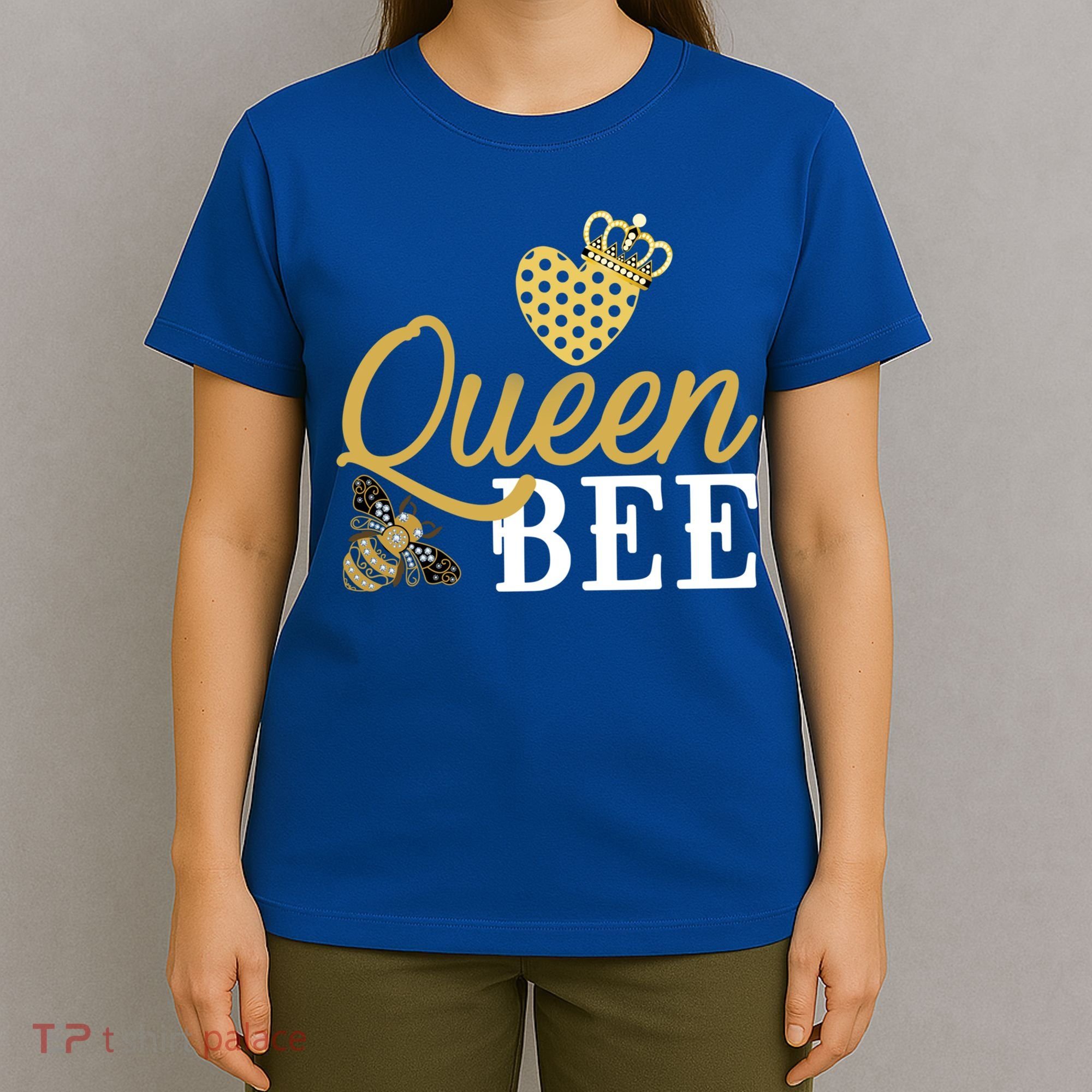 Queen Bee Crown Gift Beekeeper Valentine's Day Funny Gift T-Shirt
