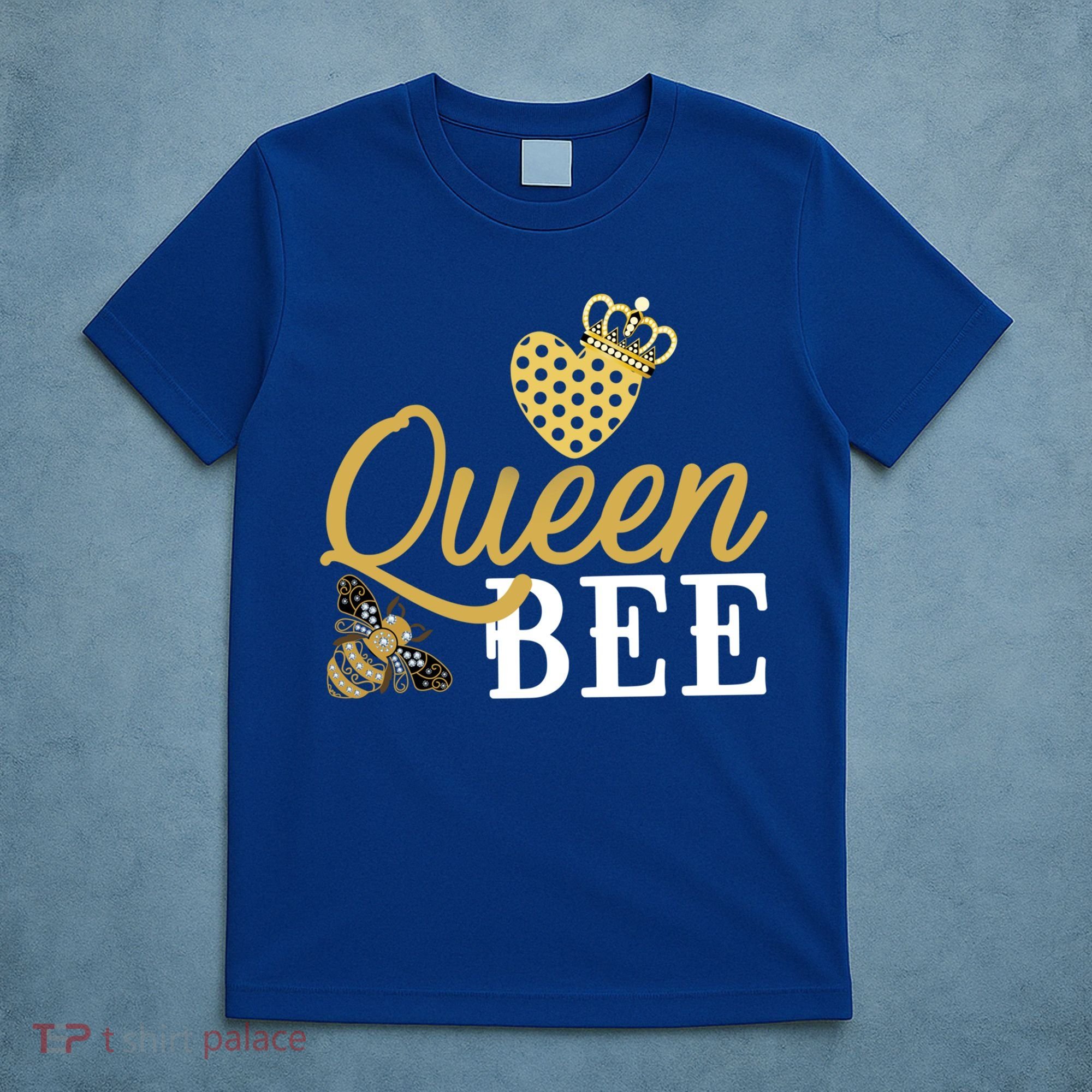 Queen Bee Crown Gift Beekeeper Valentine's Day Funny Gift T-Shirt