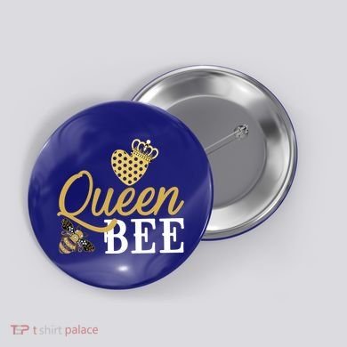 Queen Bee Crown Gift Beekeeper Valentine's Day Funny Gift Button