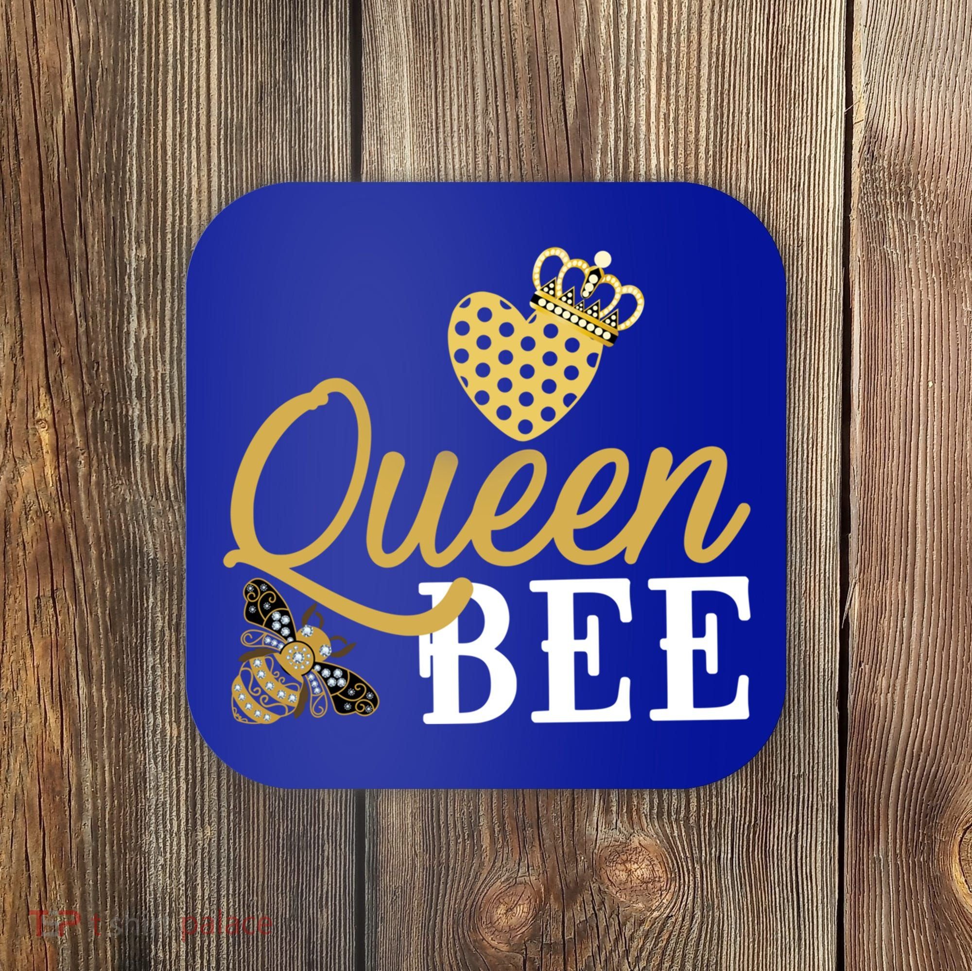 Queen Bee Crown Gift Beekeeper Valentine's Day Funny Gift Coaster