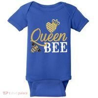 Queen Bee Crown Gift Beekeeper Valentine's Day Funny Gift Baby Bodysuit thumb 0