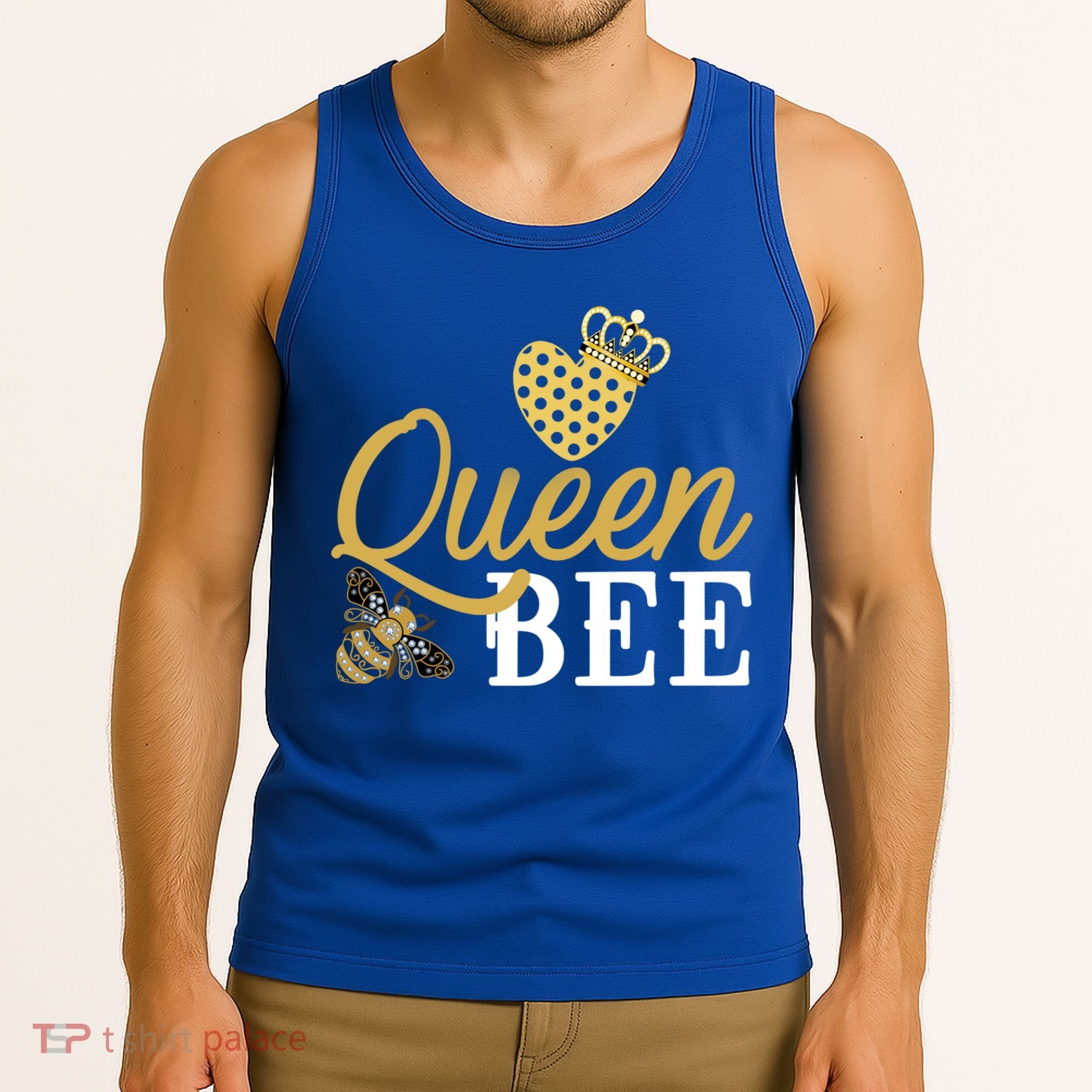 Queen Bee Crown Gift Beekeeper Valentine's Day Funny Gift Tank Top