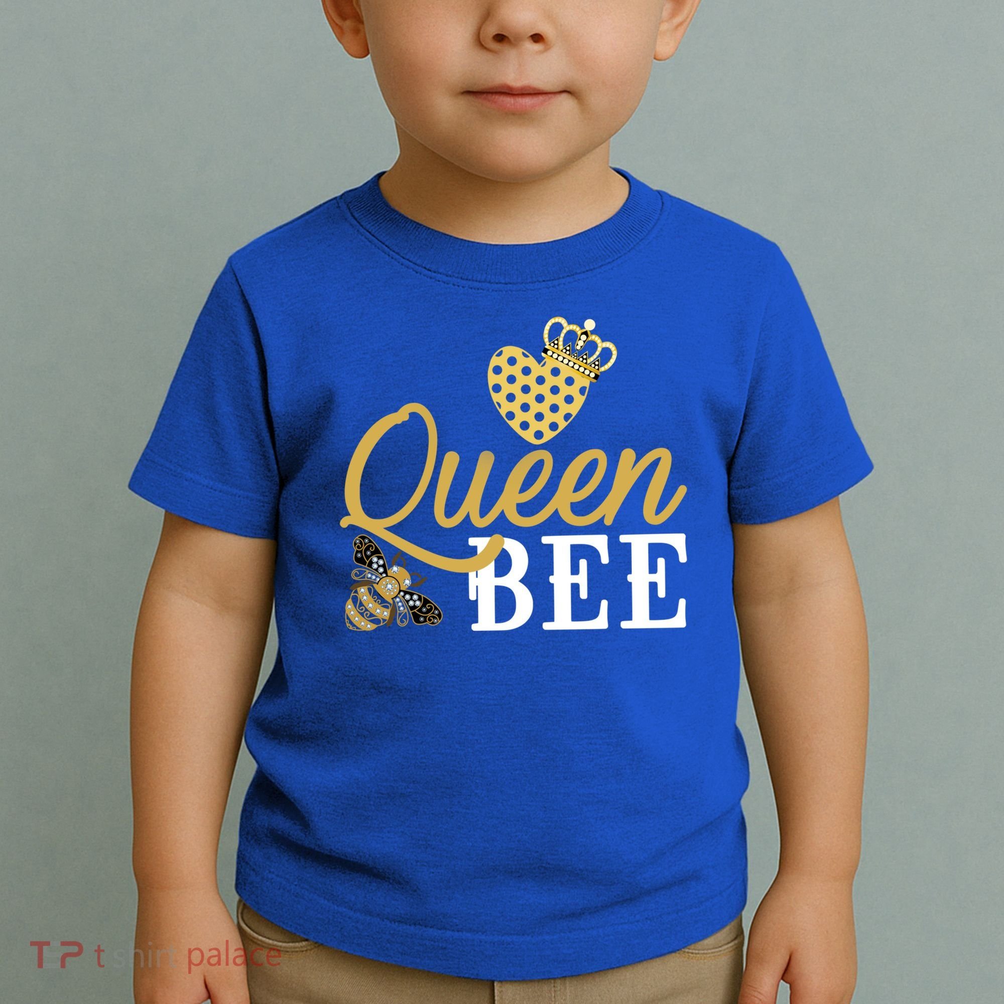 Queen Bee Crown Gift Beekeeper Valentine's Day Funny Gift Toddler T-Shirt