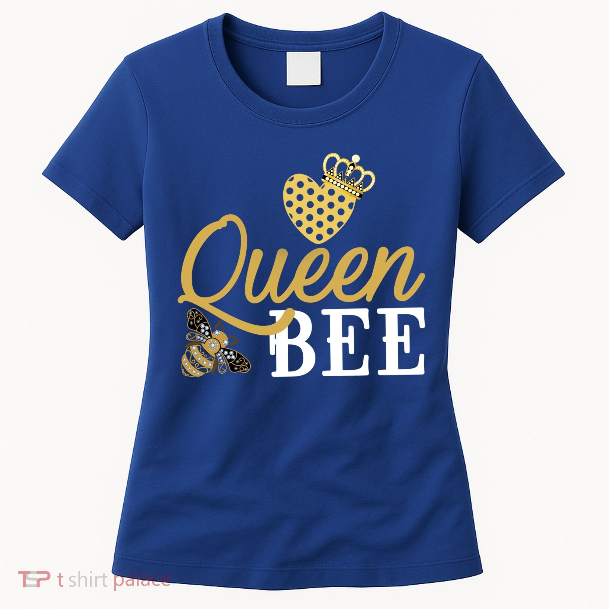 Queen Bee Crown Gift Beekeeper Valentine's Day Funny Gift Women's T-Shirt