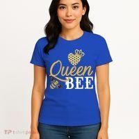 Queen Bee Crown Gift Beekeeper Valentine's Day Funny Gift Women's T-Shirt thumb 4