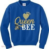 Queen Bee Crown Gift Beekeeper Valentine's Day Funny Gift Kids Sweatshirt thumb 0