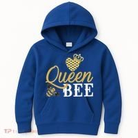 Queen Bee Crown Gift Beekeeper Valentine's Day Funny Gift Kids Hoodie thumb 0