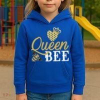 Queen Bee Crown Gift Beekeeper Valentine's Day Funny Gift Kids Hoodie thumb 3