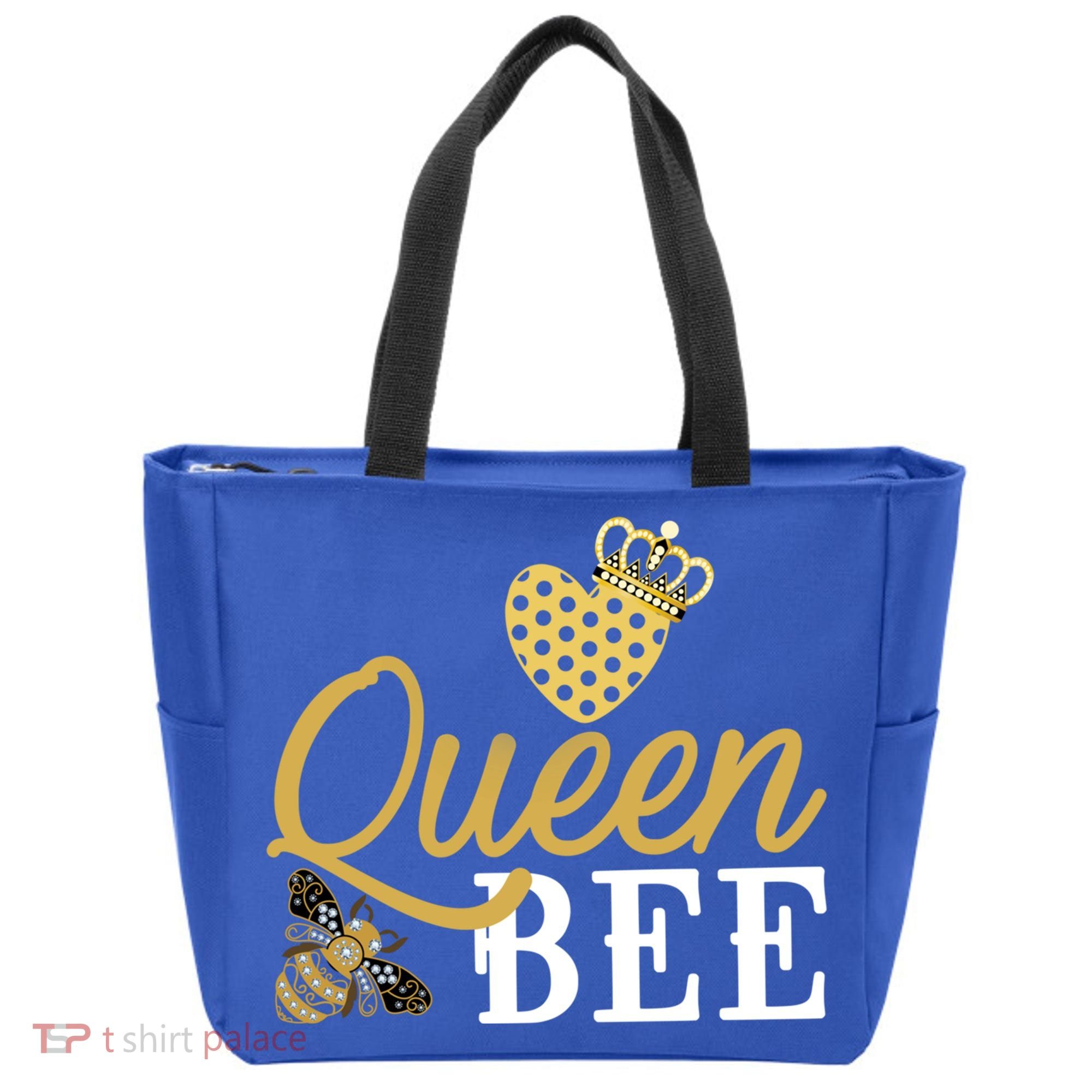 Queen Bee Crown Gift Beekeeper Valentine's Day Funny Gift Tote Bag