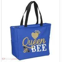 Queen Bee Crown Gift Beekeeper Valentine's Day Funny Gift Tote Bag thumb 2