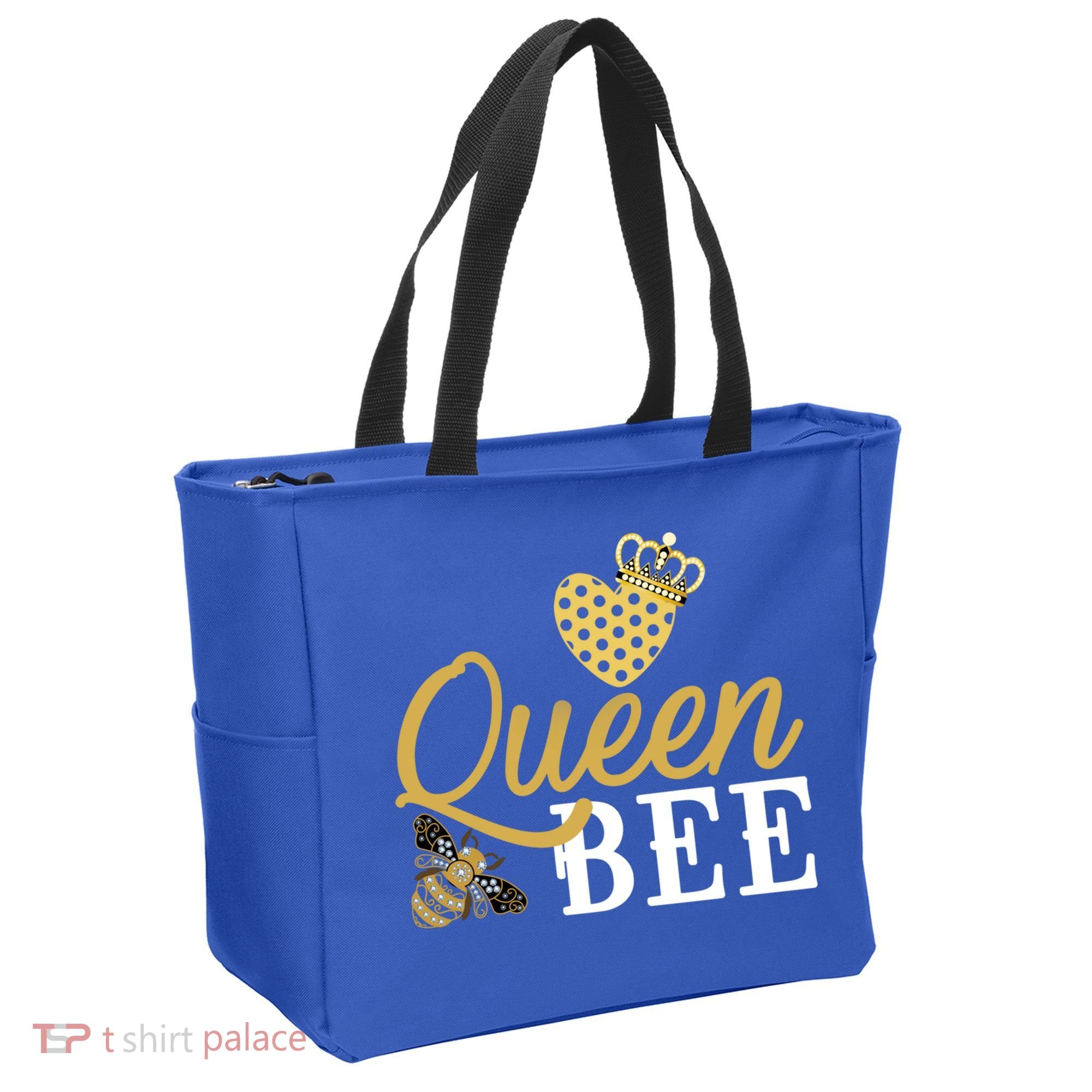 Queen Bee Crown Gift Beekeeper Valentine's Day Funny Gift Tote Bag