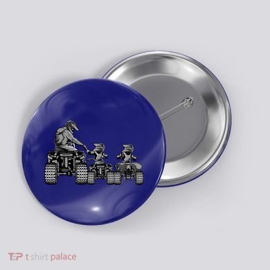 Quad Bike Father And Son Four Wheeler Atv Gift Button
