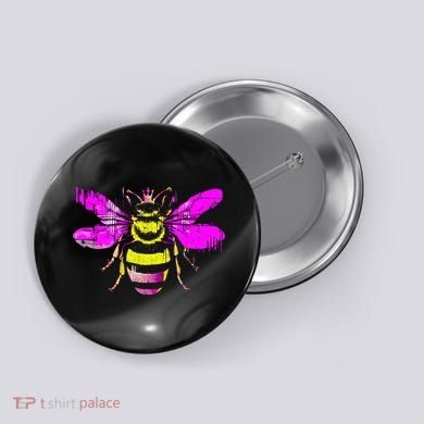 Queen Bee Honey Bee Vintage Button