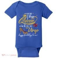 Queen Born In Virgo Funny Gift August September Birthday Great Gift Baby Bodysuit thumb 0