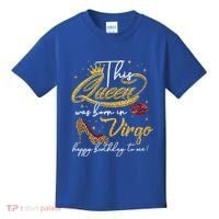 Queen Born In Virgo Funny Gift August September Birthday Great Gift Kids T-Shirt thumb 0