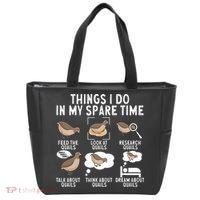 Quail Bird Lover Things I Do In My Spare Time Quail Tote Bag thumb 0