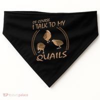 Quail Bird Lover Gift Just A  Who Loves Quails USA-Made Doggie Bandana thumb 0