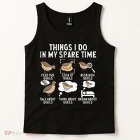 Quail Bird Lover Things I Do In My Spare Time Quail Tank Top thumb 2