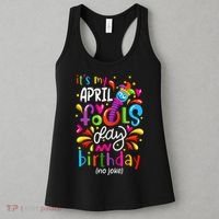 Queen Born On April 1st April Fools Day Birthday Women's Tank Top thumb 3