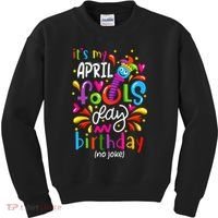 Queen Born On April 1st April Fools Day Birthday Kids Sweatshirt thumb 0