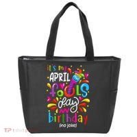 Queen Born On April 1st April Fools Day Birthday Tote Bag thumb 0